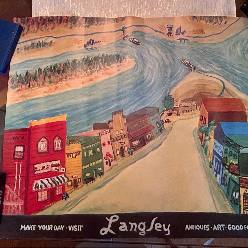 Langley Illustrated Poster, 21.25Wx 18”H
